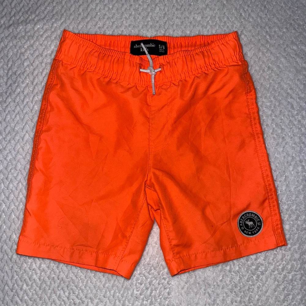 Abercrombie Kids Vibrant Orange Swim Trunks